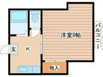 ハウスエレガンス(1K/2階)の間取り写真