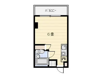 東京アーストンマンションNO.2 405号(ワンルーム/4階)の間取り写真