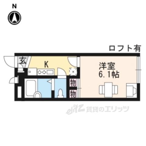 レオパレスなかのⅡ番館(1K/1階)の間取り写真