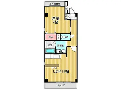 LOVE(1LDK/1階)の間取り写真
