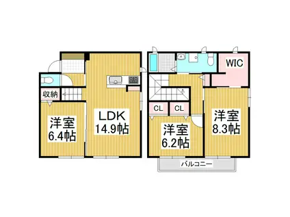 SHA MAISON N(3LDK/1階)の間取り写真