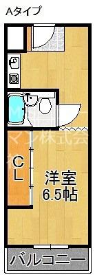 パレスコート(1K/4階)の間取り写真