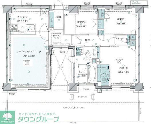 ヴェレーナ玉川学園前(3LDK/6階)の間取り写真