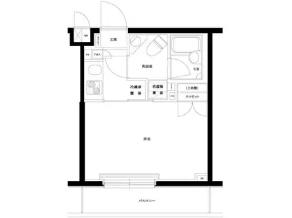 ルーブル品川西小山(1K/3階)の間取り写真