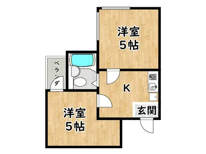 すばる一番館(2K/3階)の間取り写真