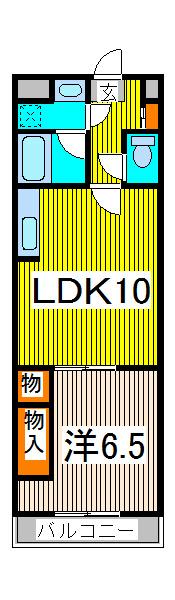 コーポ照力(1LDK/2階)の間取り写真