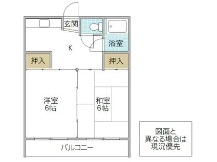 プリムN(2K/1階)の間取り写真