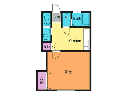 フェリーチェ(1K/3階)の間取り写真