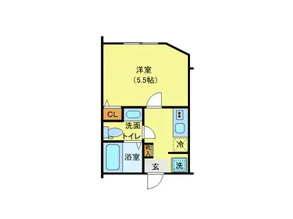 ラフィーネ上大岡(1K/2階)の間取り写真