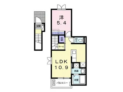 フォーレスト(1LDK/2階)の間取り写真