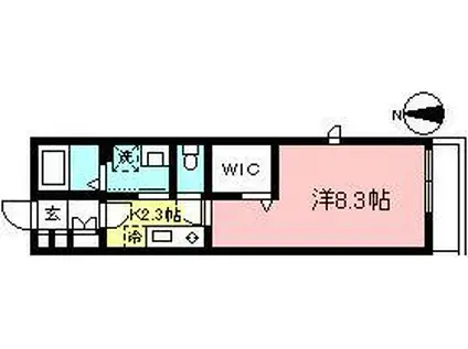 ラ・カーサ ミーア(1K/1階)の間取り写真