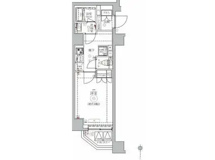 ベルシード東十条ツインズA(1K/5階)の間取り写真