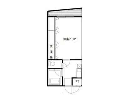 ベルセゾン(1K/2階)の間取り写真