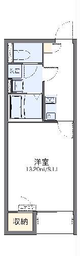 レオネクストグリーンリーフ(1K/1階)の間取り写真