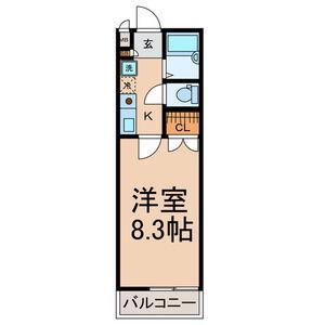 第2マンション菜の花(1K/2階)の間取り写真