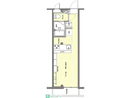 富久美ビル 3F(ワンルーム/3階)の間取り写真