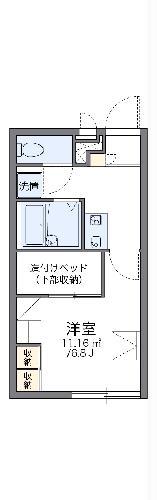 レオパレス山口駅前(1K/1階)の間取り写真