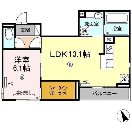 ベル ヴュー 舟入(1LDK/3階)の間取り写真