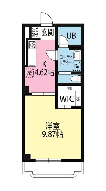 HIトピア富士(1DK/4階)の間取り写真
