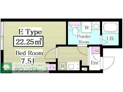 AGRATIO板橋本町(1K/3階)の間取り写真