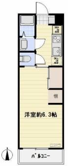 茶色い家・柏(1K/3階)の間取り写真