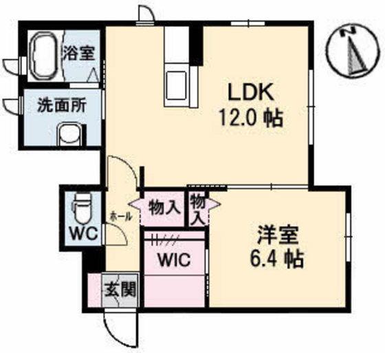 シーゲル(1LDK/1階)の間取り写真