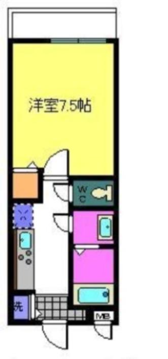 フジパレス シェソワ土塔(1K/2階)の間取り写真