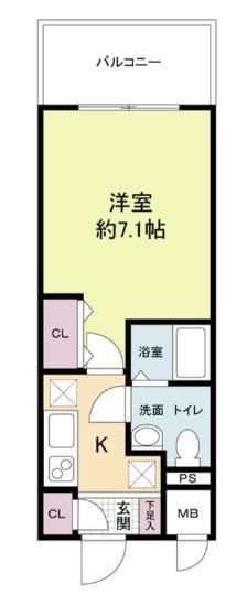 ラクラス新大阪(1K/3階)の間取り写真