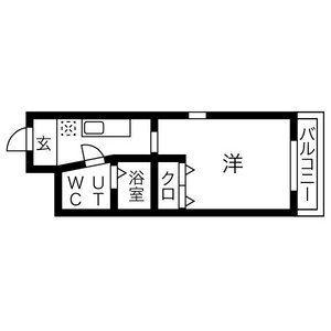 B-RISE元町(1K/4階)の間取り写真