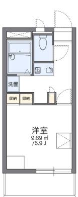 レオパレスいけざわB(1K/2階)の間取り写真