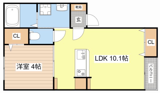 メゾン・ド・メグ大森(1LDK/1階)の間取り写真