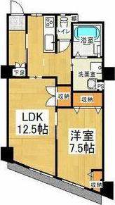 パラシオン覚王山(1LDK/4階)の間取り写真