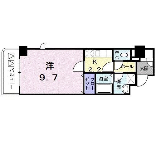 アヴァンティ サカエ(1K/7階)の間取り写真