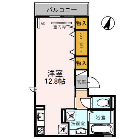 フォーシーズンズ神戸(ワンルーム/1階)の間取り写真