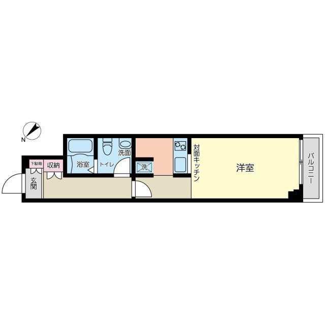 朝日井土ヶ谷マンション(1K/3階)の間取り写真