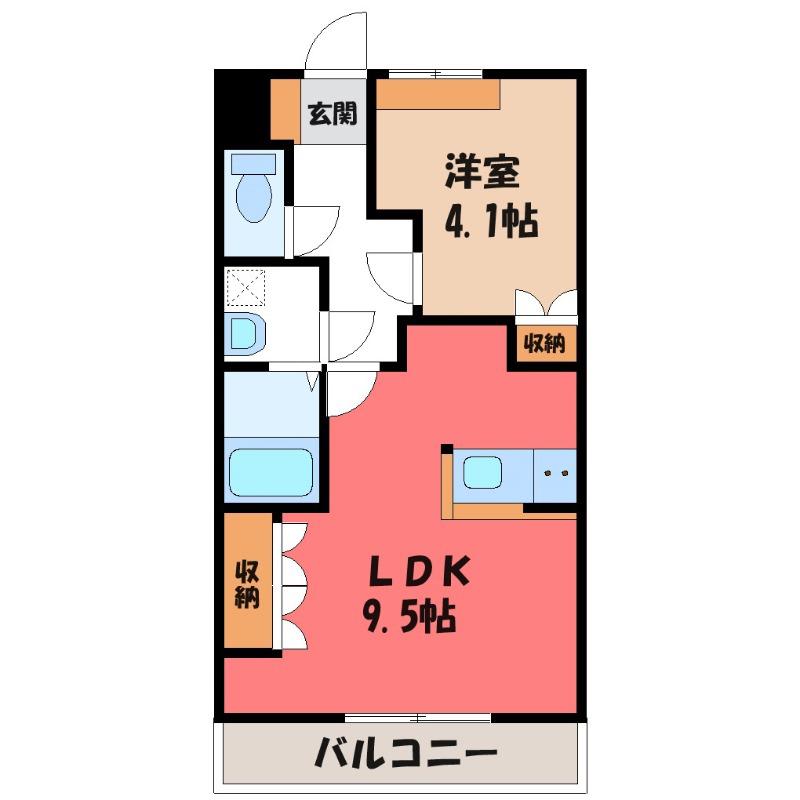 レジェンド(1LDK/1階)の間取り写真