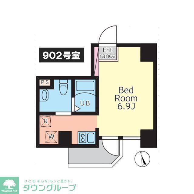 BLOOM TOWER UENO(ワンルーム/9階)の間取り写真