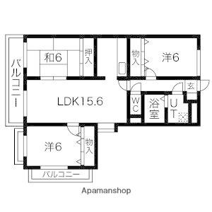 アメニティライフ小笹(3LDK/4階)の間取り写真