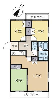 フィオーレ佐鳴台(3LDK/2階)の間取り写真