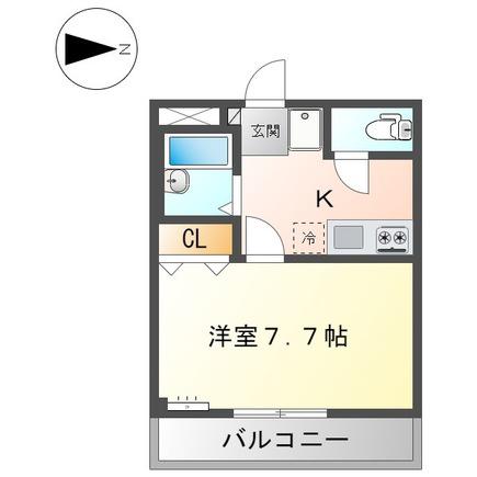 ディアドリーム(1K/1階)の間取り写真