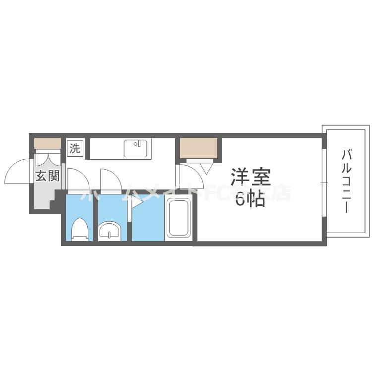 プレサンス難波デヴァンテ(1K/8階)の間取り写真