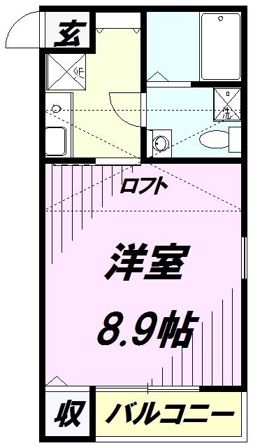 アメリカンリバティROI(1K/1階)の間取り写真