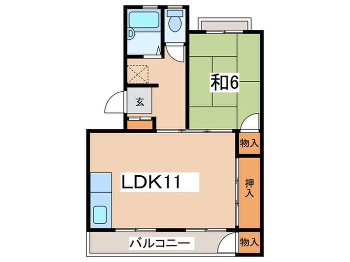 アベニュー原宿(1LDK/3階)の間取り写真