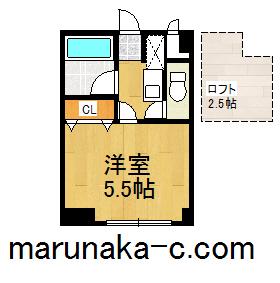 カインドハウス鹿沼公園(1K/3階)の間取り写真