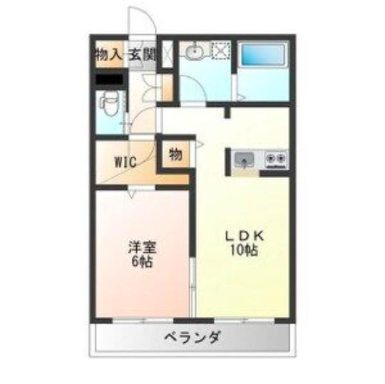 パールキューブ(1LDK/3階)の間取り写真