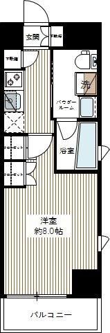 AXAS墨田ASYLCOURT(1K/4階)の間取り写真