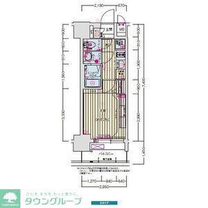 プレサンス名古屋ルクソリア(1K/8階)の間取り写真