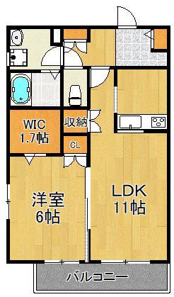 新川崎シティコート(1LDK/1階)の間取り写真
