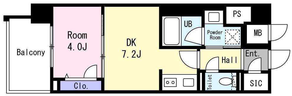 REFISIA箕面船場(1DK/3階)の間取り写真
