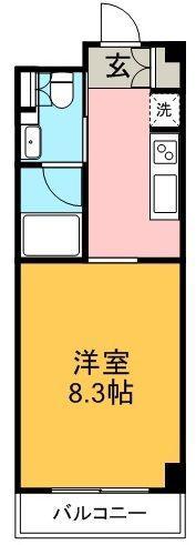 AVIEW(1K/3階)の間取り写真